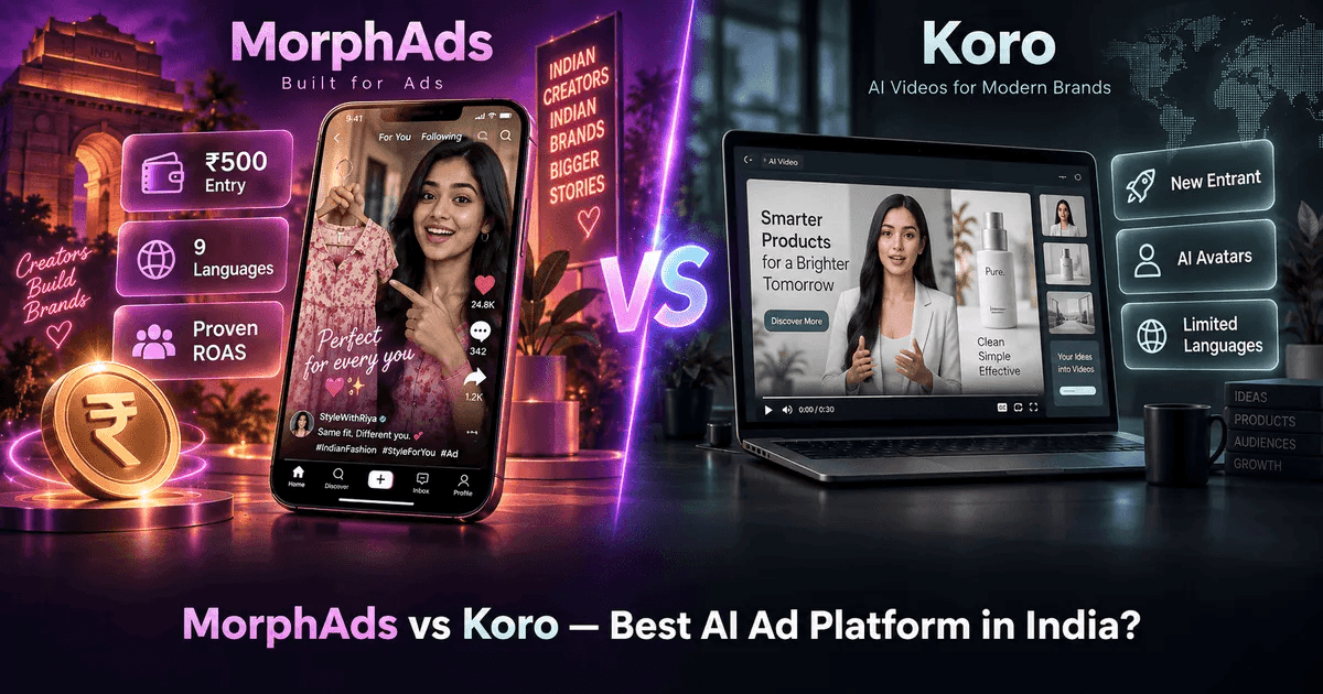 Koro vs MorphAds — visual comparison