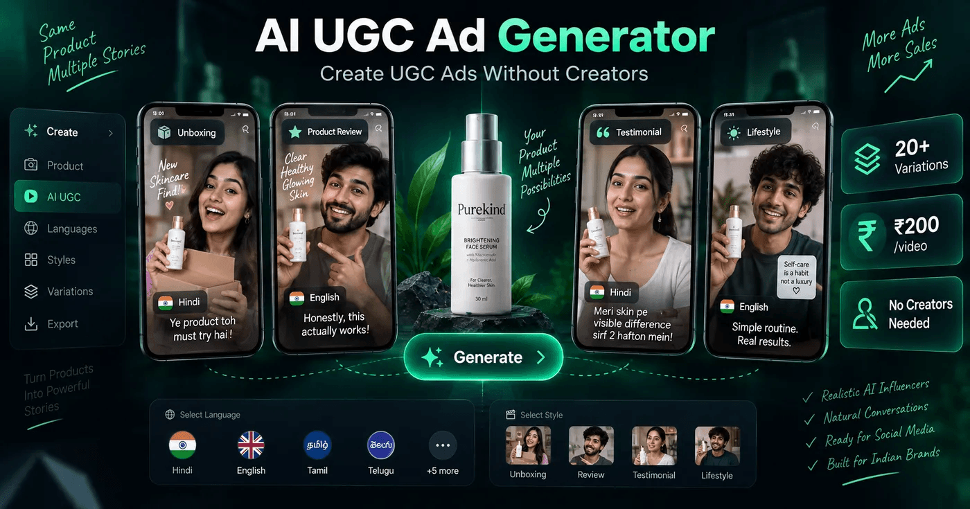 AI UGC Ad Generator — create UGC-style video ads without hiring creators
